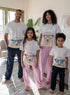 Girls Sheep PJ Set White T-Shirt + Rose Pants